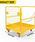 Built Tough Heavy Duty Forklift Safety Cage Solid Steel Worker Basket Platform 1150 Lbs with dimensions 36.2in by 39.7in.