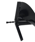 Close-up of black auger bit from 63cc Post Hole Digger Powerhead Workhorse With 3 Auger Bits Set 4 Inch 6 Inch 8 Inch Red Black Gas Powered Post Digger