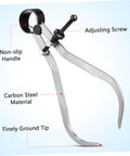 The Real Deal Heavy Duty Outside Caliper For Woodturning Precision Measuring Tool Built Tough Using Premium Carbon Steel Truly Portable Woodworking Accessory With Knockout Accuracy Guaranteed with non-slip handle and adjusting screw.