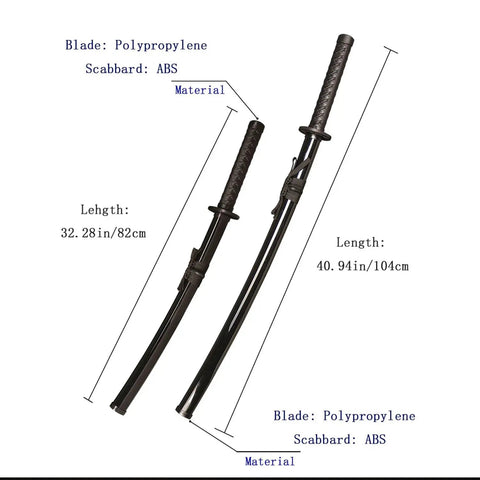 41 Inch High Toughness Polypropylene Practice Sword With Scabbard For Safe Play Not Sharp Bendable Over 90 Degrees Durable Prop Sword