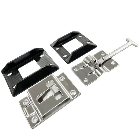 Heavy Duty 304 Stainless Steel RV Door Latch Holder T Style Entry Door Catch For RV Camper Travel Trailer Cargo Truck And Van Doors With Screws Easy To Install Beefed Up Mounting
