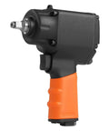 Pneumatic Air Impact Wrench With 3/8 Inch Square Drive And 690 Ft Lbs Of Knuckle Busting Torque lightweight aluminum body side view.