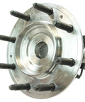 Front view of Front Left And Right Wheel Bearing And Hub Assembly Set For 4x4 SRW Chevy Silverado Sierra 2011 To 2019 2500HD 3500HD
