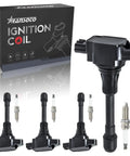 Ignition Coil Pack UF549 And Iridium Spark Plug 9029 Set Of 4 For Nissan Altima Rogue Sentra Versa Cube NV200 1.6L 1.8L 2.0L 2.5L Engines