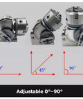 Adjustable 0°-90° 4/5/6/8 Inch Indexing Head With Tailstock And 3 Universal Jaws For CNC Milling Machines positions