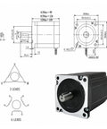 Slick Cnc Motion Control Upgrade Kit Featuring 4.5A Nema Stepper Motor Paired With Ec3522 Three Phase Driver And Ball Screw Assembly dimensions and details