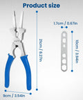 8 Inch MIG Welding Pliers With Comfort Grip For Pros And DIYers multi function wire cutter tool dimensions illustration