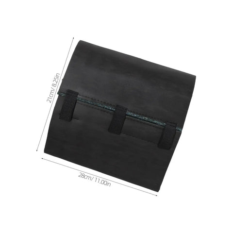 Self Adhesive Soundproof Foam Board For Outdoor Air Conditioner Units 11X25 Inch showing black foam with securing straps.