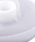 Close-up of Four Pack Round Bee Feeders For Hives Top Water Or Syrup Dispenser with clear lid, durable plastic material.