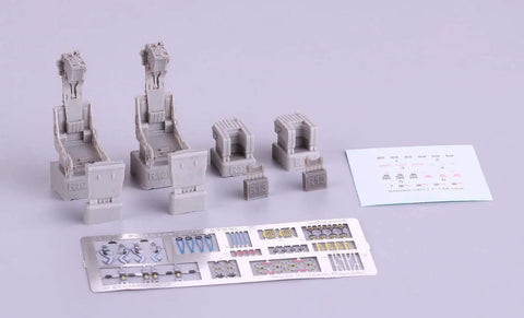 Upgrade Detail Parts For Scale Plastic Model Kits, Precision Enhancement Set laid out with multiple pieces showing detail.