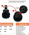 Traxxas Compatible RC Metal Spur Gear Set 54T 32P with 19T pinion and 3.175mm coupler shown with conversion details