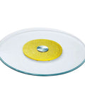 Tempered Glass Lazy Susan Turntable For Dining Table Round Swivel Serving Plate Transparent Rotating Tray With Silent Bearing