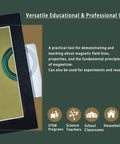 4 By 4 Inch Magnetic Field Viewing Film With Visual Magnetic Field Lines Display, ideal for science projects and classrooms.