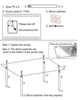 Clear Acrylic Cabinet Organizer And Kitchen Countertop Spice Rack Slick Multi Tier Shelf Riser assembly instructions with materials.