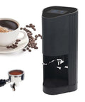 58Mm Led Display Electric Espresso Tamper Nailing Perfect Pressure And Spot On Depth Control Pulling Sick Shots Daily Top Shelf Barista Grade Coffee Press Tool For Pros with coffee cup and beans in background.
