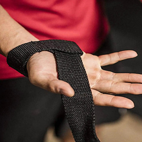 Gym Lifting Wrist Straps For Weightlifting Training shown on hand with comfortable grip and safe support.