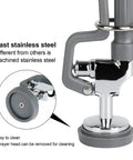 Pre Rinse Sprayer Head for Commercial Kitchen Faucet Replacement 1.42 GPM High Pressure Dish Sprayer Nozzle shown in chrome gray