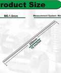 Heavy Duty Fully Threaded Rod Set 6 mm M6 1.0 Pitch 250 mm Long All Thread Rods shown with dimensions and material