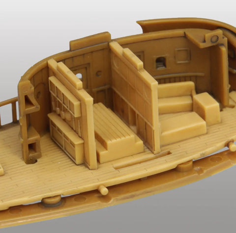 Interior view of Laputa Castle in the Sky Tiger Moth Non Scale Plastic Model Kit with unpainted assembly parts