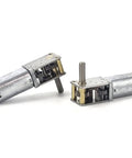 Mini N30 Full Metal Gearbox Gear Motor With Right Angle D Shaft DC 3V To 6V 10 RPM Slow Speed High Torque Reduction Motor on white background