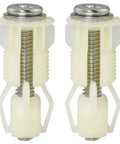 Heavy Duty Two Piece Toilet Seat Hinge Screw Set Delivering Zero Sweat Installation Featuring Slick Abs Washers And Rust Resistant Stainless Bolts for secure toilet cover mounting.