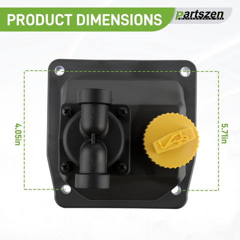 Top view of Kohler Fuel Pump Replacement Kit for Generators with CH18 CH19 CH20 CH21 CH22 CH23 CH24 CH25 showing dimensions.