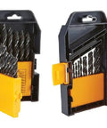 2 Pack Heavy Duty High Speed Steel Brad Point Drill Bits in storage case, ideal for woodworking and home repairs.
