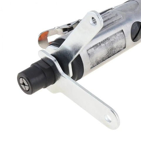 Top Shelf Quarter Inch Straight Shank Air Die Grinder with metal housing, quarter inch collet for mold polishing at 25000 RPM.