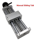 Manual Sliding Table With Ball Screw 1605 Linear Stage Actuator shown from angled top view