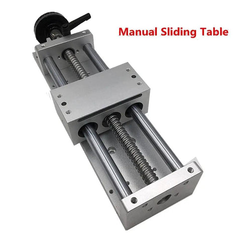 Manual Sliding Table With Ball Screw 1605 Linear Stage Actuator shown from angled top view