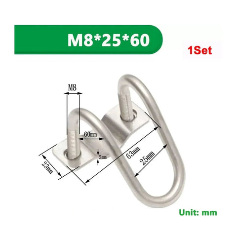 Top Shelf 304 Stainless Steel Double U Bolt Pipe Clamp Built Tough For Heavy Duty Pipeline Repairs And Aquaculture Connections With A Rock Solid Grip That Handles Wet Work Like A Champ