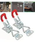 Five Piece Adjustable Toggle Clamp Latches Heavy Duty Holding Clamps For Smoker Lid Jig Tool Box Case Pull Latch With Secure Closure And Stable Clamping During Bumps And Vibration, stainless steel pair