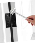 Adjustable Hinge Repair Spanner Tool For Door Gap, Single Head Design by MagicLulu, shown in use with a door hinge for alignment