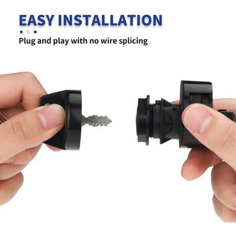 Hands installing Ignition Key Switch For ATV Ranger RZR Scrambler Sportsman 550 500 570 800 900 4x4 Replacement OEM 4012166 4011142