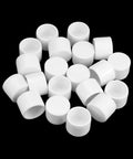 PVC External End Cap For Three Quarters Inch Schedule Forty Pipe With One Point Zero Five Inch Outer Diameter White Rigid Fitting Snug Fit