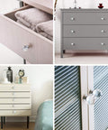 Crystal Knobs Set Six Pack Round Ball 42mm Cabinet Knobs With Screws For Dresser Drawers Cabinets Kitchen Bathroom Bedroom Living Room