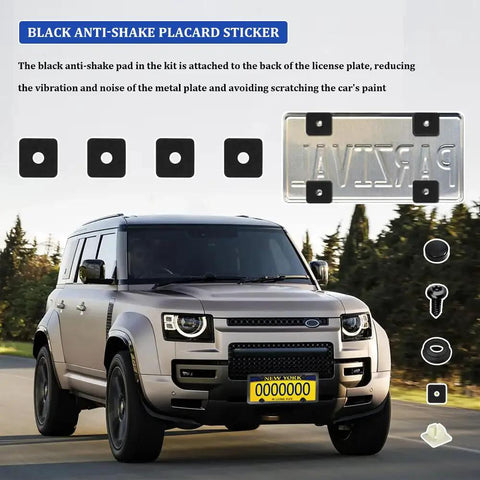 Lock It Down With These Legit Anti Theft License Plate Screws A Tamper Proof Stainless Steel Mounting Kit That Stays Rust Free And Road Ready For Every Front Or Rear Tag Job with black anti-shake stickers for license plates.