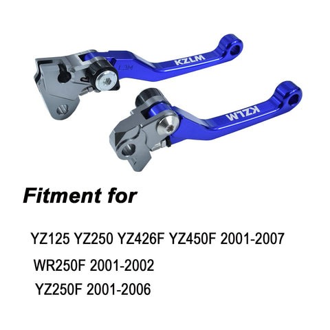 Foldable Clutch And Brake Lever For Yamaha YZ Series Dirt Bikes 2001-2007 YZ125 YZ250 YZ426F YZ450F YZ250F CNC 6061 Aluminum