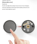 Person pointing to Bedroom Door Lock With Silent Operation, Universal Fit Knob Style Handle, Hidden Key Design, Easy Install