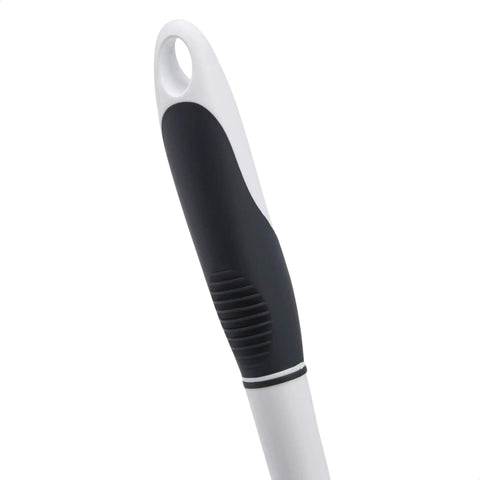 Close-up of white and black sturdy handle from Sturdy Sink Plungers With Strong Suction, 2 Pack For Sinks, Bathtubs And Showers.