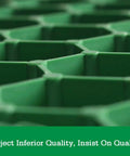 Close-up of green Gravel Stabilizer Grid for Lawns and Pathways Durable Drainage Solution for Gravel Driveways and Soil Protection.