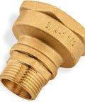 Brass reducing pipe coupling, 3/4 in female to 1-1/4 in female, threaded fitting