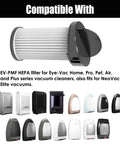 Top Shelf HEPA Pre Motor Vacuum Filters 2 Pack Kick Dust To The Curb High Efficiency Pleated Design shown with compatible vacuum models.