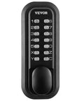 Rugged Mechanical Keyless Entry Lock With 14-Digit Keypad For Outdoor Gates And Garages, Waterproof Zinc Alloy Build, Battery-Free Operation, Zero-Hassle Assembly, Heavy-Duty Security For Sheds And Yards, black keypad design.