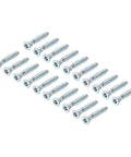 Confirmat Wood Screws Set 6.3x40mm Hex Socket Zinc Plated for Furniture Assembly, arranged diagonally