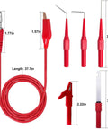 31 Piece Back Probe Kit With Banana Plug To Copper Alligator Clip Test Leads Insulation Piercing Probes And Nickel Plated Clips Automotive Diagnostic Wires Set For Car Repair Circuit Testing And Electrical Troubleshooting parts view
