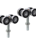 Four Wheel Trolley Assembly For Box Rail Hanger System With Silent Stable Rollers And M12 Bolts in high-strength galvanized steel