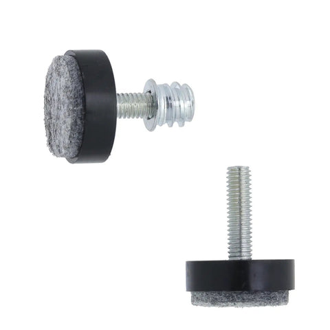 24 Pack Adjustable Furniture Leveling Feet With Felt Pads Black M6x20mm heavy duty floor protectors close-up