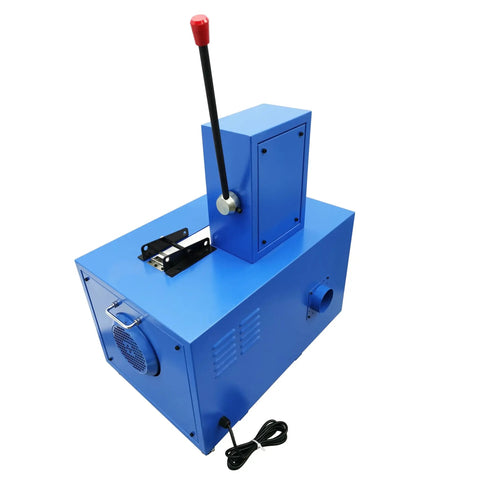 Beast Mode Electric Hose Cutting Machine for 0.2 to 2 Inch Hoses, blue heavy duty hydraulic cutter with long handle and power cord
