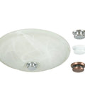 Boswell Decorative Bathroom Ventilation Fan With Light Ultra Quiet 70 CFM Swirled Marble Glass Includes 3 Interchangeable Finials